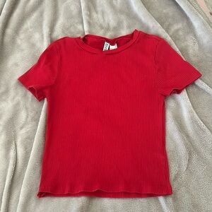 Red Crop top